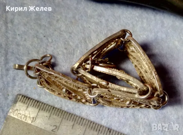 СТАРИННА ПРЕКРАСНА ФИЛИГРАННА СРЕБЪРНА ГРИВНА СРЕБРО ВИСОКА ПРОБА РЪЧНА МАЙСТОРСКА ФИНА РАБОТА 47954, снимка 11 - Антикварни и старинни предмети - 48476776