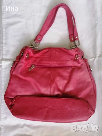 Тъмно Розова ест. кожа, снимка 2 - Чанти - 33411211