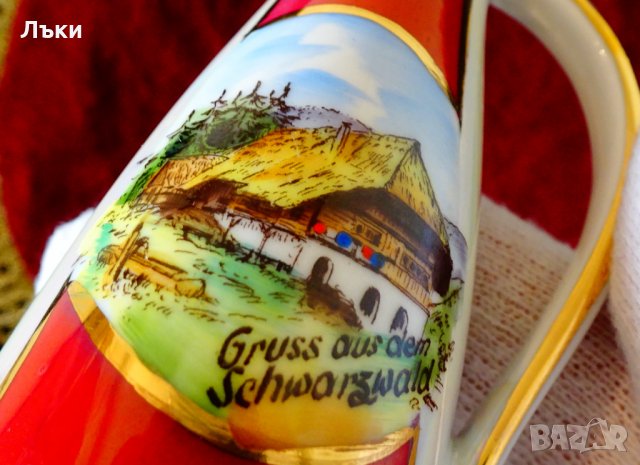 Ваза,кана,баварски порцелан,злато. , снимка 8 - Антикварни и старинни предмети - 34806443