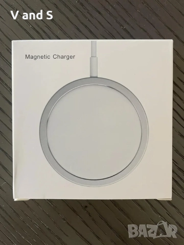 Универсално магнитно зарядно за iPhone X/11/12/13/14/15,16,бяло, снимка 2 - Apple iPhone - 51846824