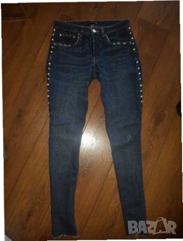 Zara дънки с перли, снимка 3 - Дънки - 28035161