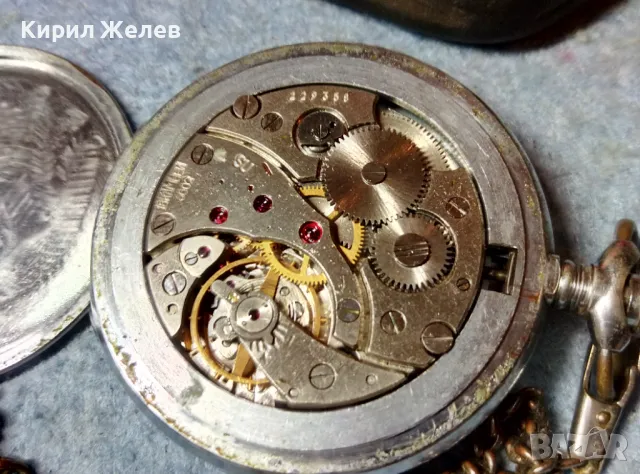 МЪЛНИЯ с ГЛУХАР Стар РЯДЪК РУСКИ ДЖОБЕН ЧАСОВНИК МОЛНИЯ 18 КАМЪКА СДЕЛАНО в СССР с КЮСТЕК 24451, снимка 13 - Антикварни и старинни предмети - 48288712