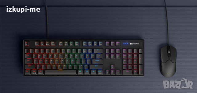 Комплект клавиатура + мишка KOORUI MKC02, снимка 5 - Клавиатури и мишки - 52696351