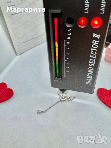 Сребърно колие с мойсанит (диамант) 1 карат, снимка 9 - Колиета, медальони, синджири - 53060728
