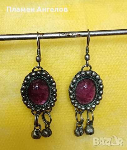 Стари посребрени обеци-рядка находка, снимка 4 - Обеци - 51248383