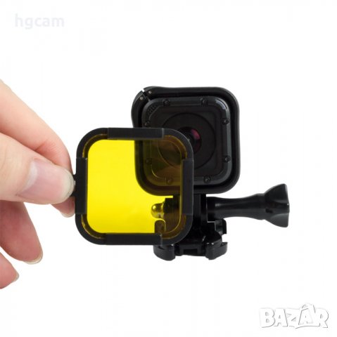 Филтър за подводно снимане за GoPro Hero 4/5 Session, С рамка, Жълт/Червен, снимка 2 - Обективи и филтри - 27865415