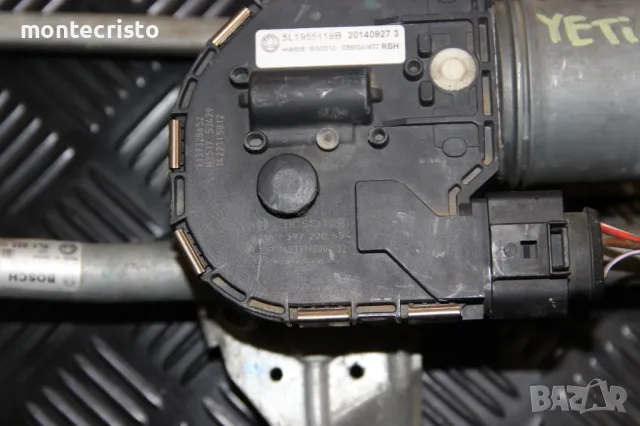 Моторче чистачки механизъм Skoda Yeti (2009-2017г.) мотор предни чистачки 5L1955119B / 5L1955023A, снимка 5 - Части - 48052825
