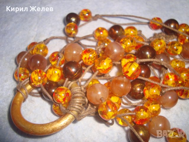 МНОГО КРАСИВА РЕТРО АРТ ОГЪРЛИЦА от КАТАЛИН ТОПЕН КЕХЛИБАР 30144, снимка 3 - Колиета, медальони, синджири - 37900529