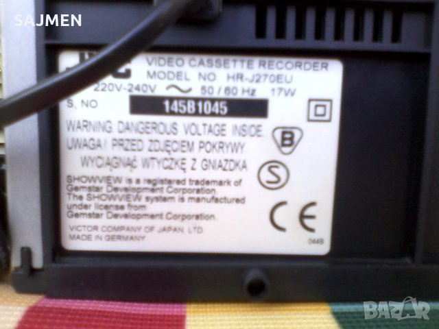 JVC HR-J270 vhs записващо видео , снимка 13 - Декове - 26780236