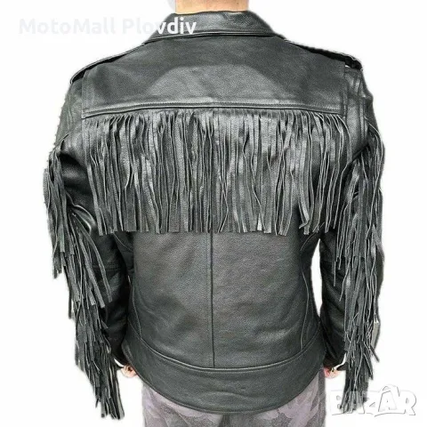 Кожено мото яке Motomall с ресни HARDROCK, снимка 3 - Аксесоари и консумативи - 49178705