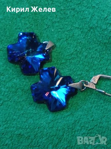 СТАРИ СРЕБЪРНИ ОБЕЦИ СРЕБРО 925 и ЦВЕТЕН СКЪПОЦЕНЕН КРИСТАЛ Подходящи и за МЕДАЛЬОНЧЕТА 25105, снимка 18 - Обеци - 35782138