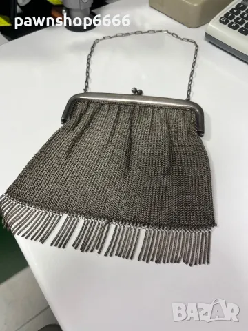 Антична метална чантичка сребро и алпака, снимка 11 - Колекции - 49206272