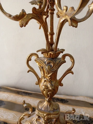 Бароков свещник, снимка 3 - Антикварни и старинни предмети - 50794865