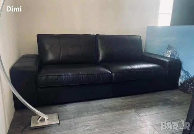 KIVIK-Икеа,Кожен диван*БЕЗПЛАТЕН ТРАНСПОРТ*3-местен диван от естествена кожа