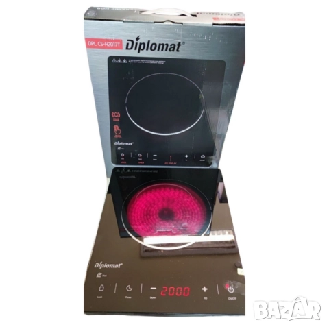 Керамичен котлон Diplomat,  2000W, снимка 5 - Друга електроника - 51948630