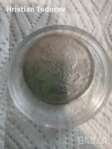 Реплика на рядка американска монета - 1878 Goloid Metric Dol, снимка 2 - Нумизматика и бонистика - 52340626
