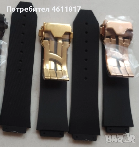 Каишки за часовник HUBLOT 26-19мм, снимка 9 - Каишки за часовници - 51988388