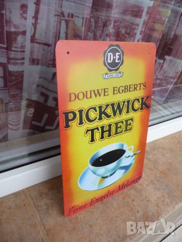 Метална табела кафе Douwe Egberts Pickwick Thee чай кафе реклама, снимка 2 - Рекламни табели - 43106772