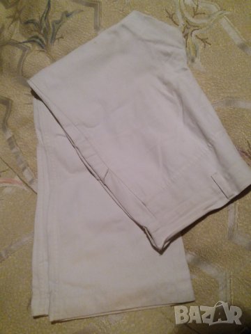 Мъжки памучен бял панталон, снимка 3 - Панталони - 33340376