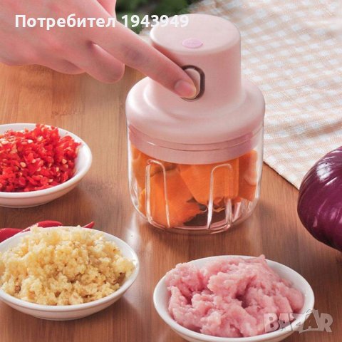 Мини чопър за чесън и подправки , снимка 4 - Аксесоари за кухня - 44125442