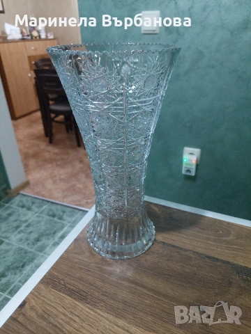 кристална ваза , снимка 3 - Вази - 52939304