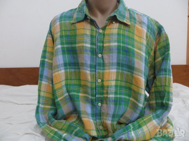 Мъжка риза с дълъг ръкав от лен Tom Rusborg