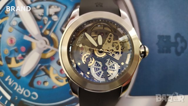 Мъжки масивен часовник CORUM BUBBLE 47mm Skeleton механичен клас 5А+, снимка 1
