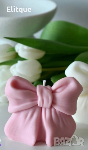 🎀🕯 Свещ „Панделка“ за празник – нежен акцент с ефект, снимка 5 - Други стоки за дома - 53567090