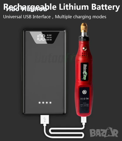 USB безжичен ротационен дремел, снимка 6 - Бормашини - 50843763