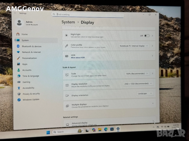 13’ 2К IPS Touch/Lenovo Thinkpad X1 Nano/i5-1140G7/16GB LPDDR4X/1TB, снимка 9 - Лаптопи за работа - 52957414