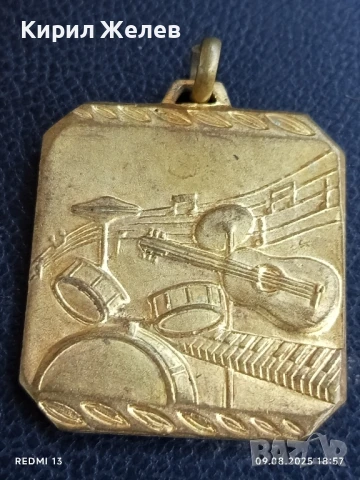 Рядък медал от музикалния фестивал в Торино Италия за КОЛЕКЦИОНЕРИ 23379, снимка 2 - Антикварни и старинни предмети - 51310733