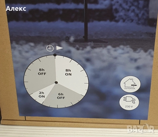 Намаление! Коледно външно дърво, 400бр. лампички с цветенца– 2м, снимка 4 - Външни лампи - 48091384