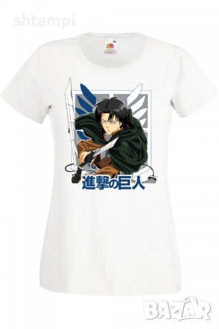 Дамска тениска Attack on Titan Levi Ackerman,Анимация,игра,Празник,Повод., снимка 2 - Тениски - 38057351