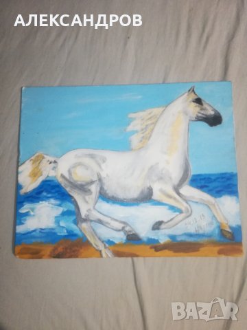Картина WHITE  кон, снимка 1 - Картини - 26260378