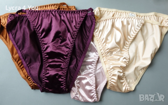 M дамски бикини от сатен в 5 цвята