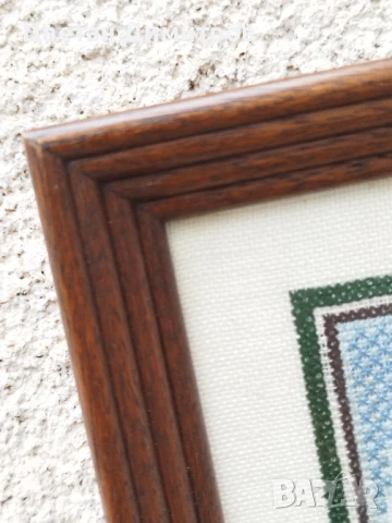 Винтидж холандски гоблен, ръчно изработен , снимка 7 - Гоблени - 51420057