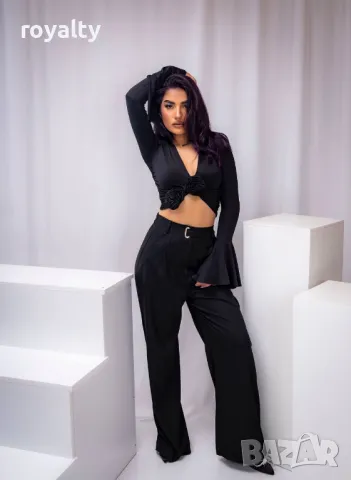 Черен дамски панталон , снимка 2 - Спортни екипи - 50376828