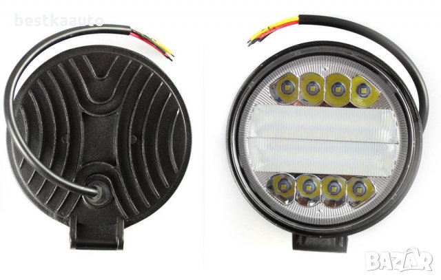 90W IP68 LED Халоген работна лампа диоден фар 30 диода DC 10-30V, снимка 1 - Аксесоари и консумативи - 28232108