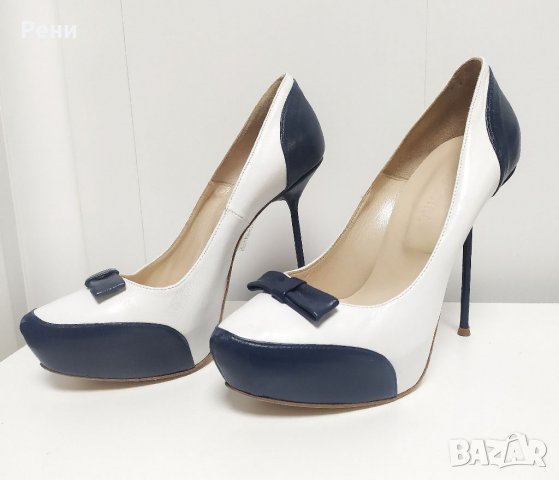 Дамски обувки на висок тънък ток VIA MAESTRA естествена кожа, снимка 7 - Дамски елегантни обувки - 37651974