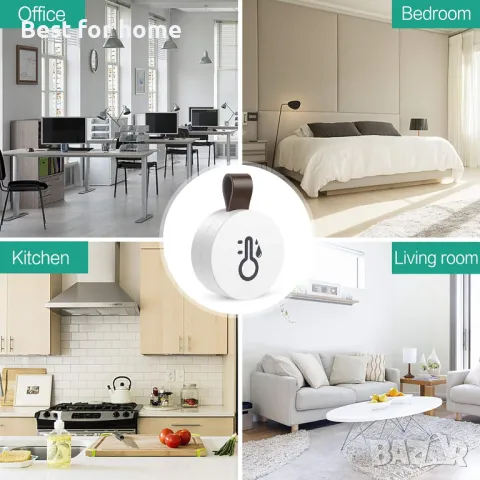 ORIA Мини безжичен сензор за влажност и температура, снимка 8 - Друга електроника - 50272609