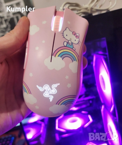 Razer DeathAdder Essential Hello Kitty – като нова, снимка 2 - Клавиатури и мишки - 52952773