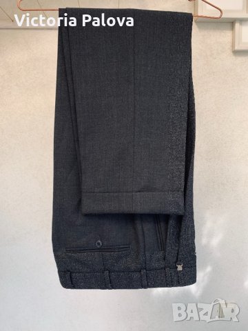 Модерен стилен вълнен панталон,мъжка кройка, снимка 4 - Панталони - 34594112