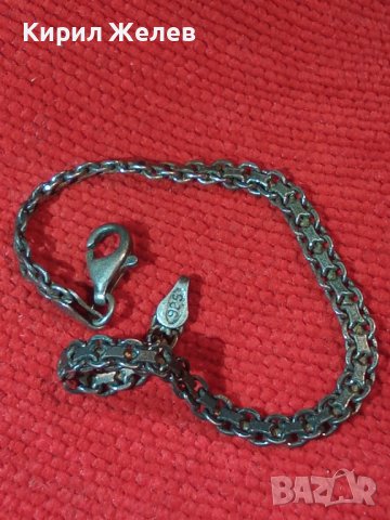 СТАРА ПОСРЕБРЕНА ВИНТИДЖ АРТ ГРИВНА от БЛАГОРОДНА НЕРЪЖДАЕМА СТОМАНА с ПЕЧАТИ За ПОСРЕБРЯВАНЕ 39993, снимка 16 - Гривни - 43223582