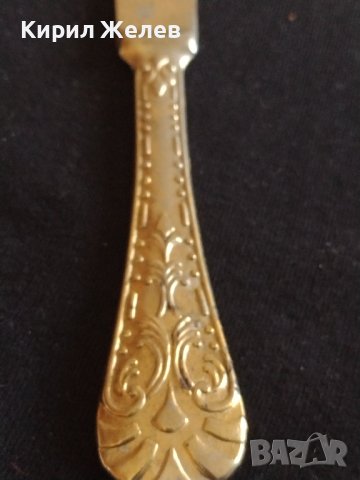 Стар цинков нож красива орнаментика с маркировка ITALY за КОЛЕКЦИОНЕРИ 42155, снимка 4 - Други ценни предмети - 43850038