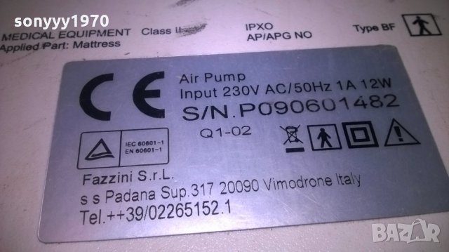FAZZINI AIRPRO-3 AIR PUMP ITALY-ВНОС шВЕИЦАРИЯ, снимка 10 - Медицинска апаратура - 27455374