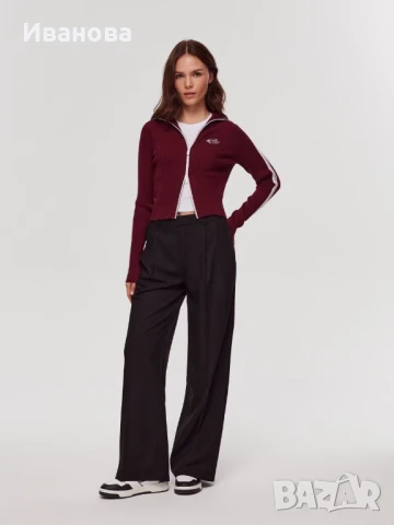 Панталон широк крачол сив, снимка 5 - Панталони - 50594450