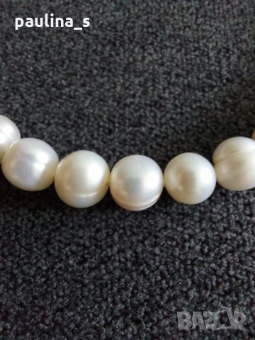 Комплет от колие тип чокър и обеци от естествена перла / сребърна закопчалка 925 , снимка 10 - Бижутерийни комплекти - 33168768