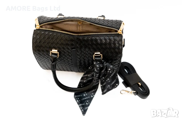 Класическа дамска чанта AMORE Beatrice - Black, снимка 3 - Чанти - 50657063