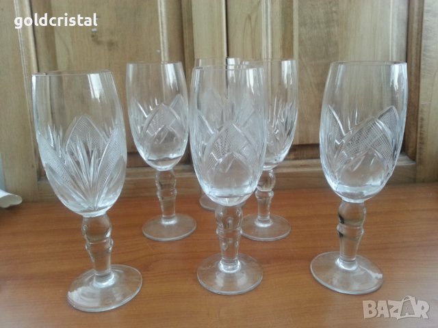 Български кристални чаши , снимка 8 - Антикварни и старинни предмети - 43698540