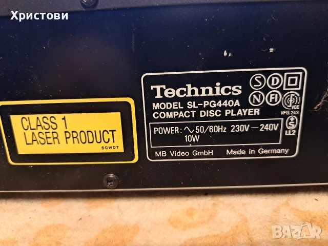 Продавам СD плеяр Technics SL - PG 440 A, снимка 8 - Ресийвъри, усилватели, смесителни пултове - 53120065